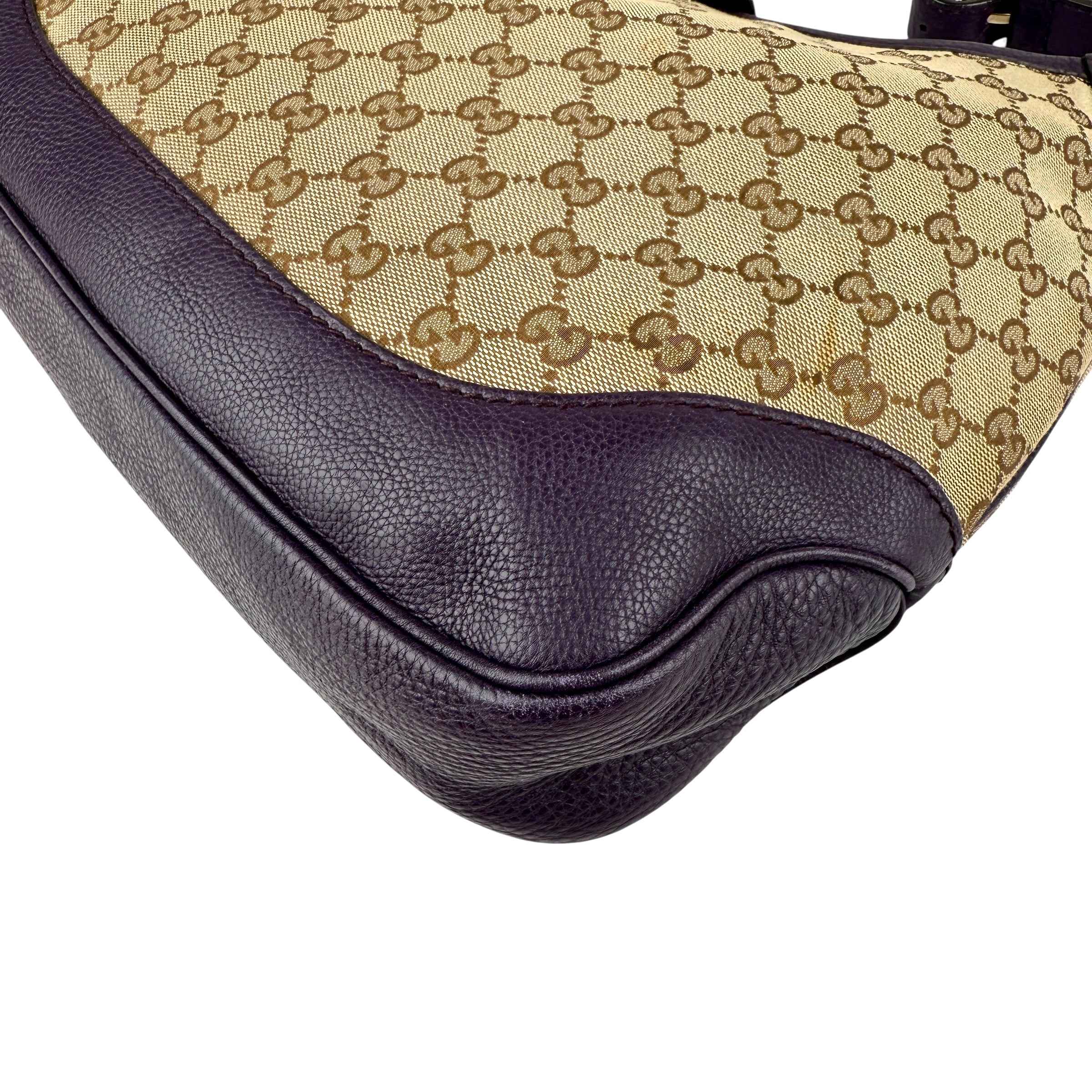 Gucci Web Canvas Jackie Shoulder Bag