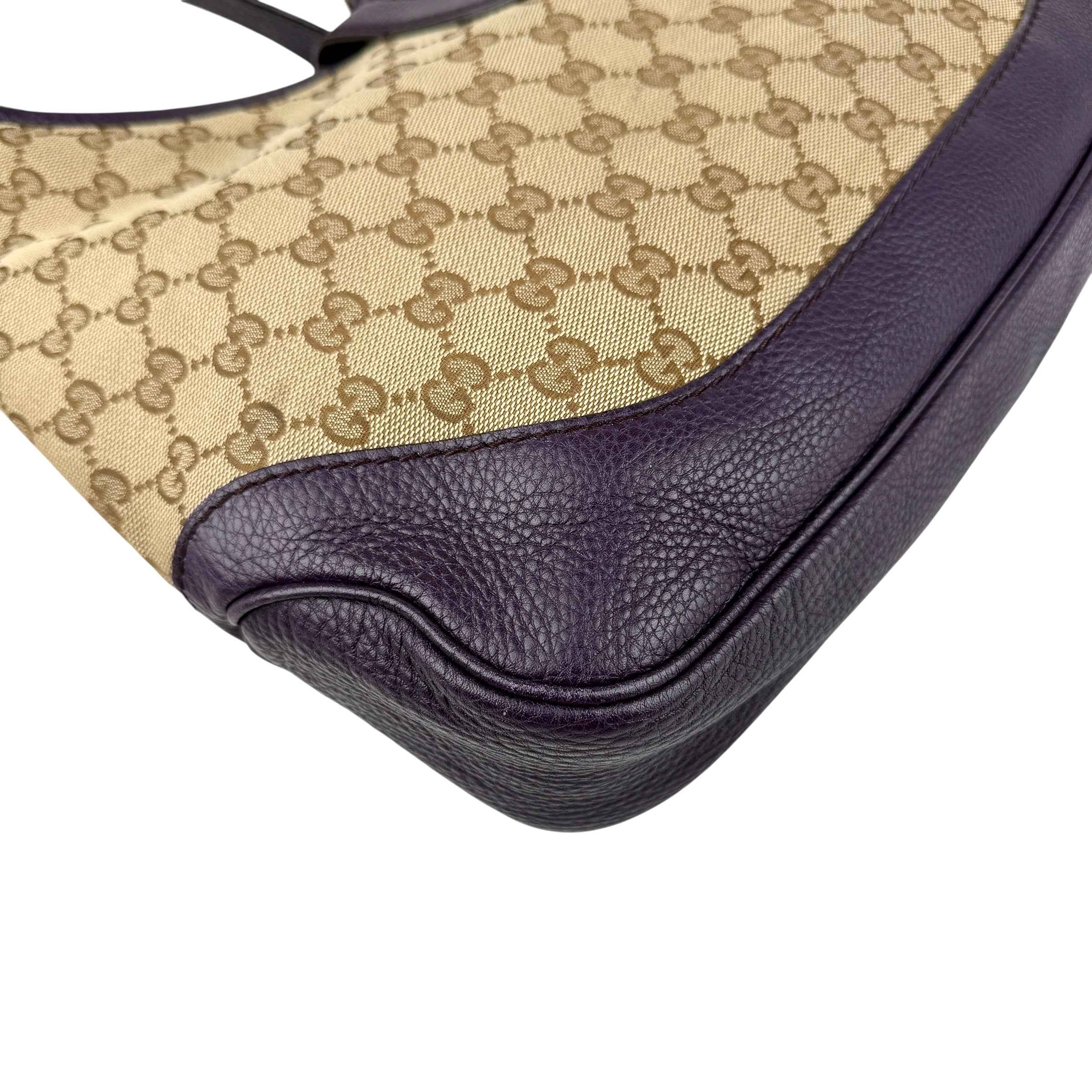 Gucci Web Canvas Jackie Shoulder Bag