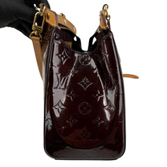 louis vuitton amarante monogram vernis brea mm bag right