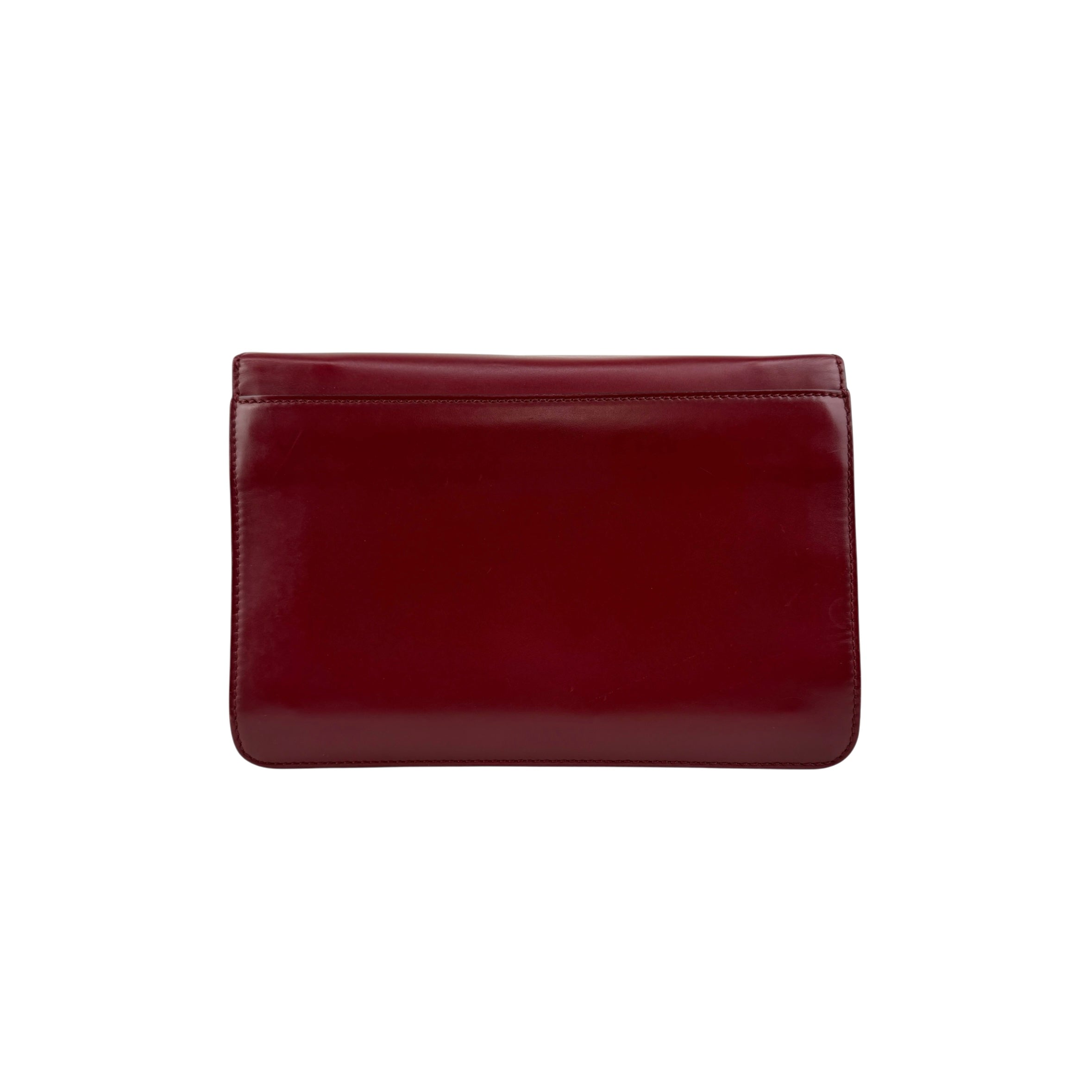 marni trunk medium leather shoulder bag red back