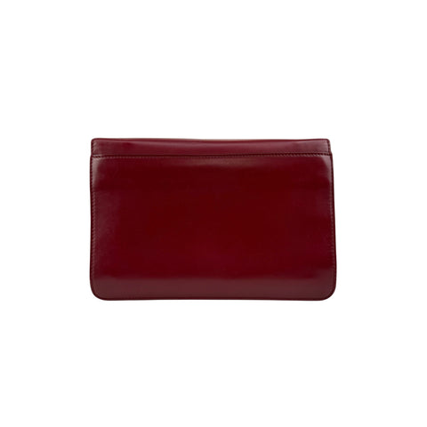 marni trunk medium leather shoulder bag red back