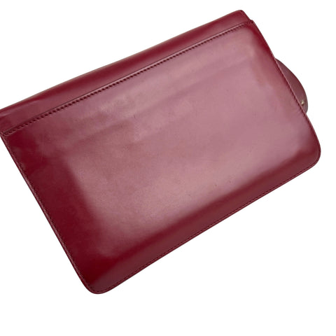 marni trunk medium leather shoulder bag red right front 45
