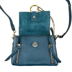 Chloé Leather Faye shoulder bag Blue
