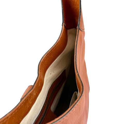 Gucci Leather Jackie Shoulder Bag Tan Brown