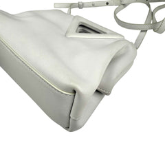 Bottega Veneta Calfskin The Point Triangle Bag Chalk