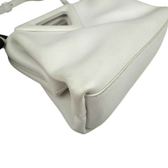 Bottega Veneta Calfskin The Point Triangle Bag Chalk