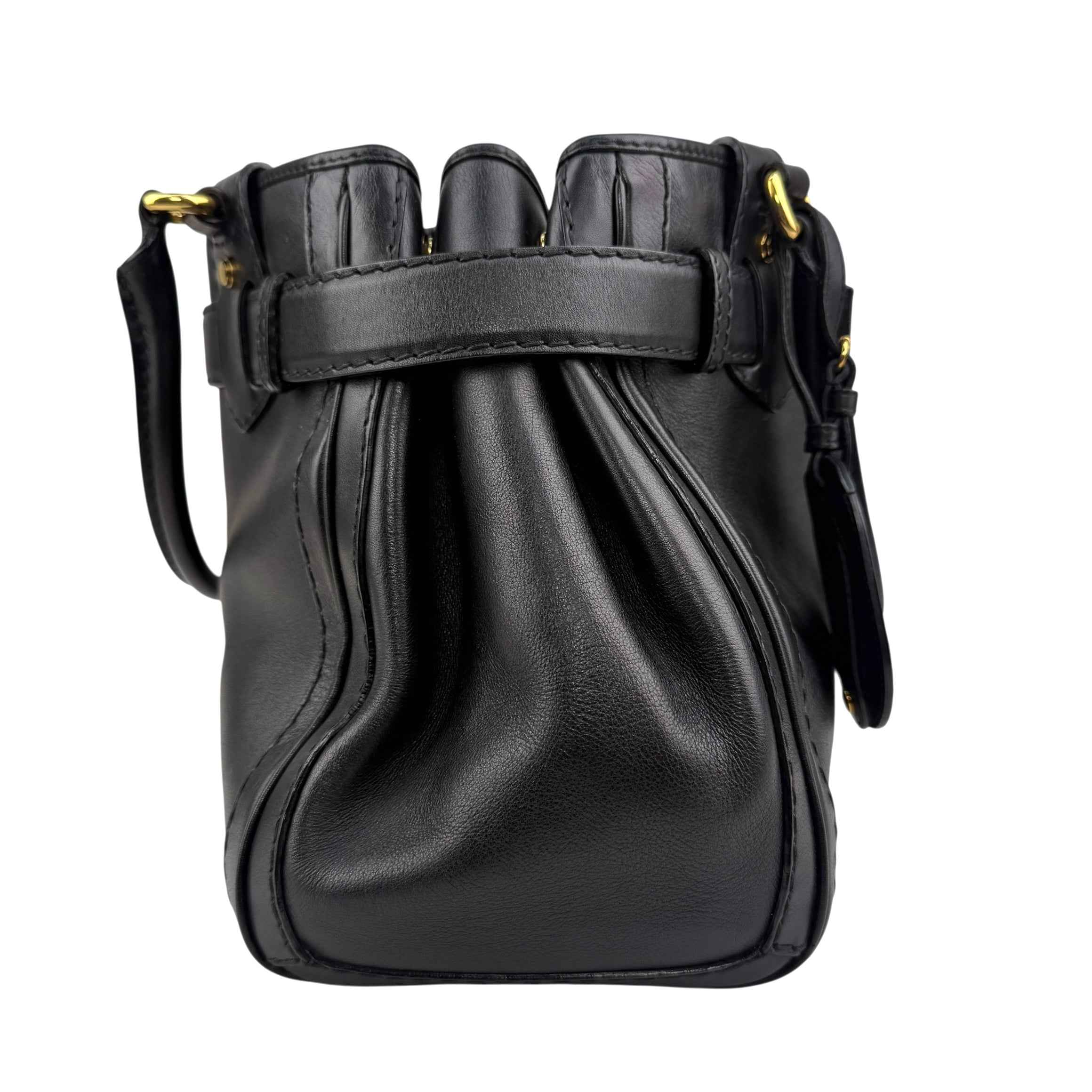 Gucci Black Leather GG Running Large Tote Bag