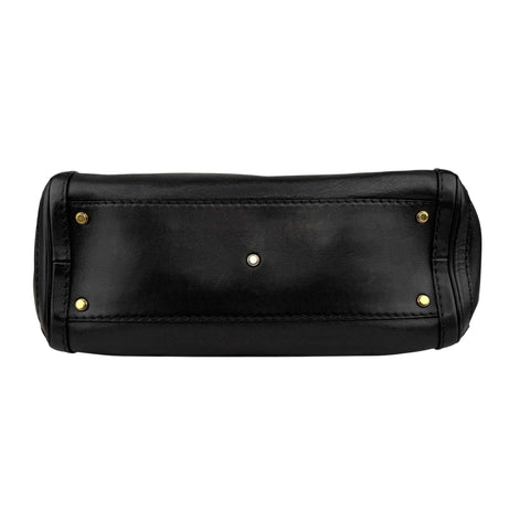 Gucci Black Leather GG Running Large Tote Bag