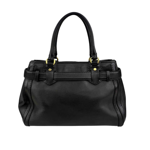Gucci Black Leather GG Running Large Tote Bag