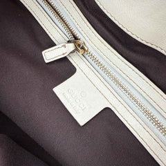 Gucci Beige Leather Positano Tote Bag with Silk Scarf
