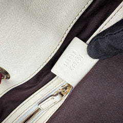Gucci Beige Leather Positano Tote Bag with Silk Scarf