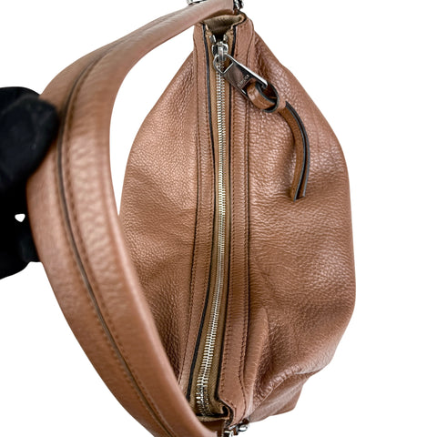 Pre-owned Gucci Brown Pebbled Leather Miss GG Original Hobo bag