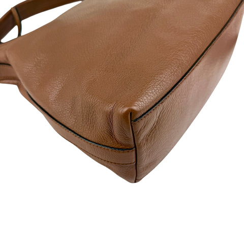 Pre-owned Gucci Brown Pebbled Leather Miss GG Original Hobo bag