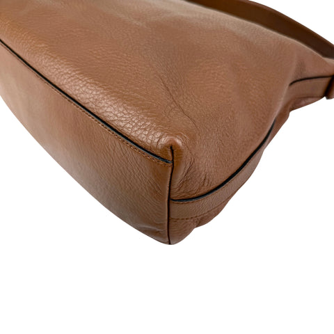 Pre-owned Gucci Brown Pebbled Leather Miss GG Original Hobo bag