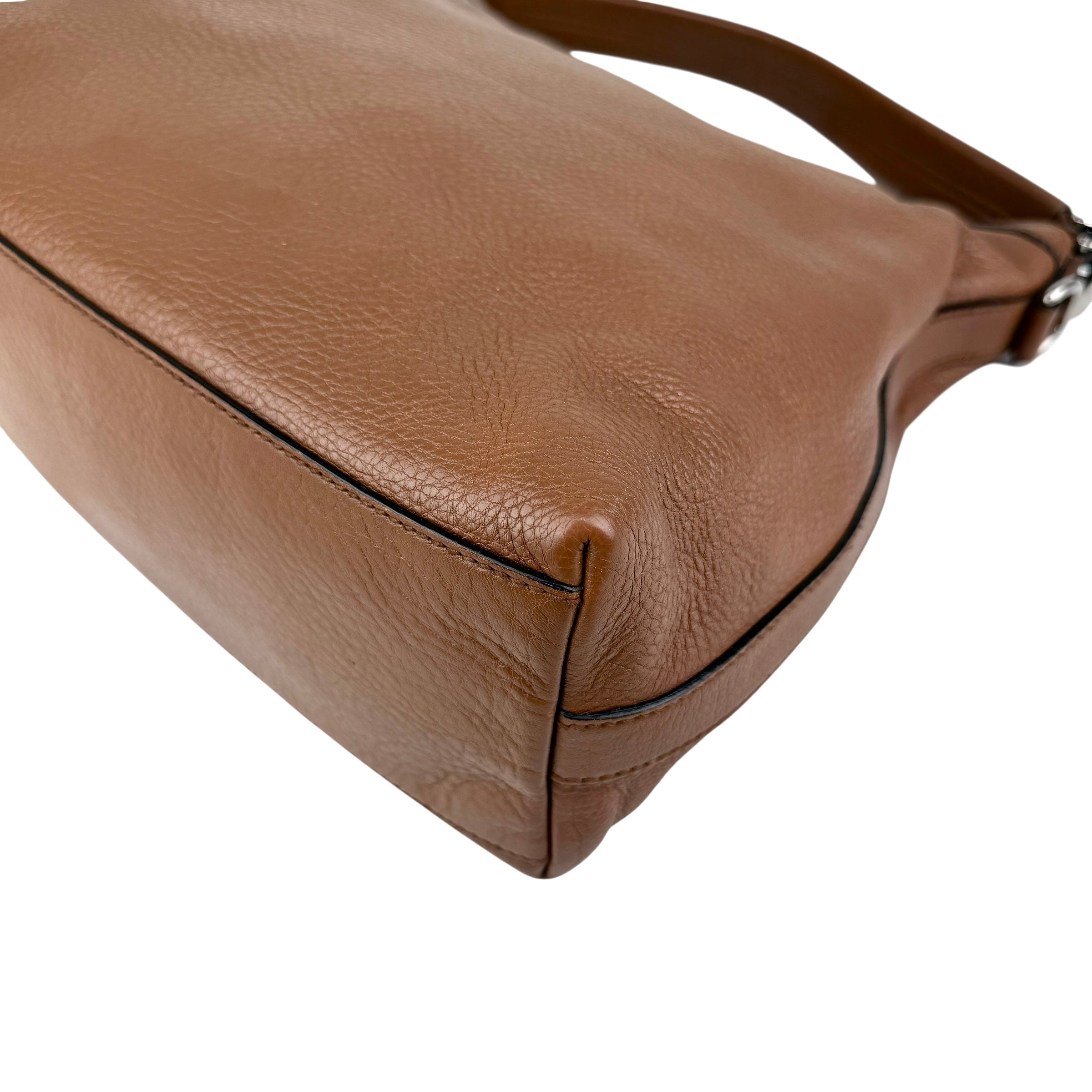 Pre-owned Gucci Brown Pebbled Leather Miss GG Original Hobo bag
