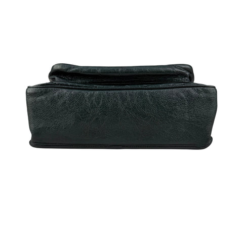 Pre-owned Saint Laurent Green Crinkled Calfskin Leather Medium Niki bag