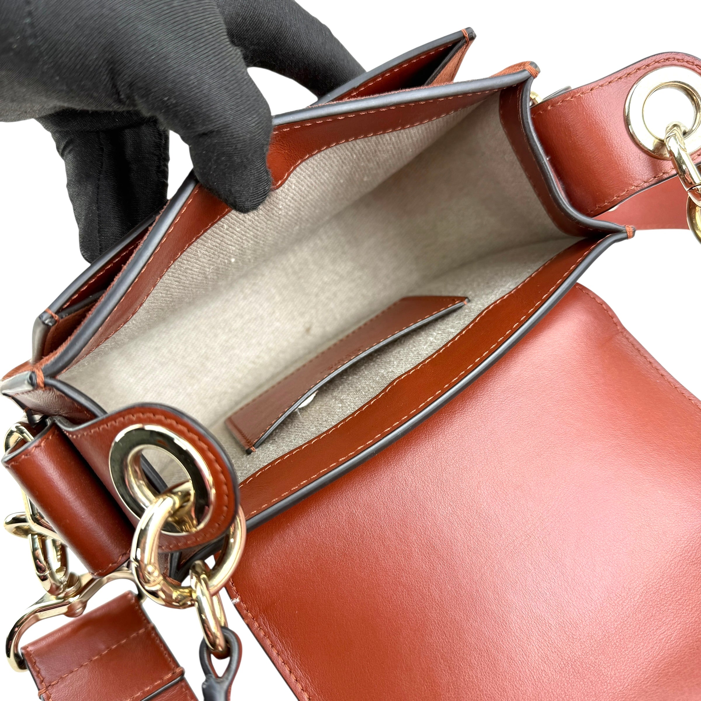 Pre-owned Chloé Tess Bag In Smooth And Suede Leather In Brown bag
