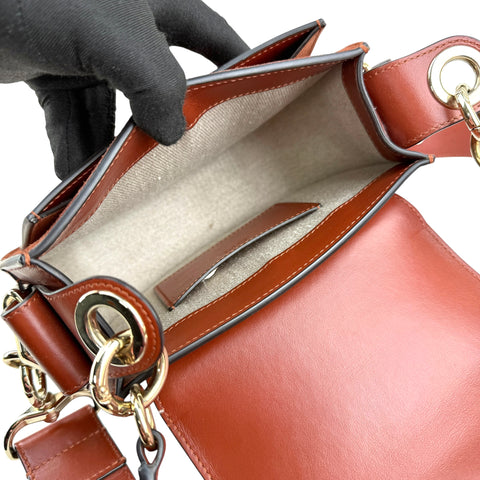 Pre-owned Chloé Tess Bag In Smooth And Suede Leather In Brown bag