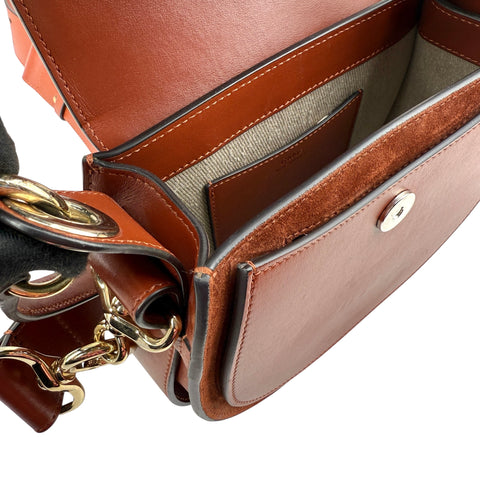 Pre-owned Chloé Tess Bag In Smooth And Suede Leather In Brown bag
