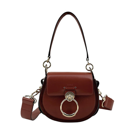 Pre-owned Chloé Tess Bag In Smooth And Suede Leather In Brown bag main image