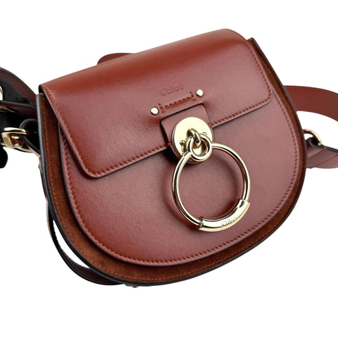 Pre-owned Chloé Tess Bag In Smooth And Suede Leather In Brown bag