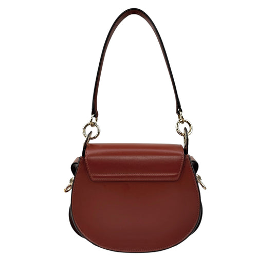 Chloé Tess Bag In Smooth And Suede Leather In Brown