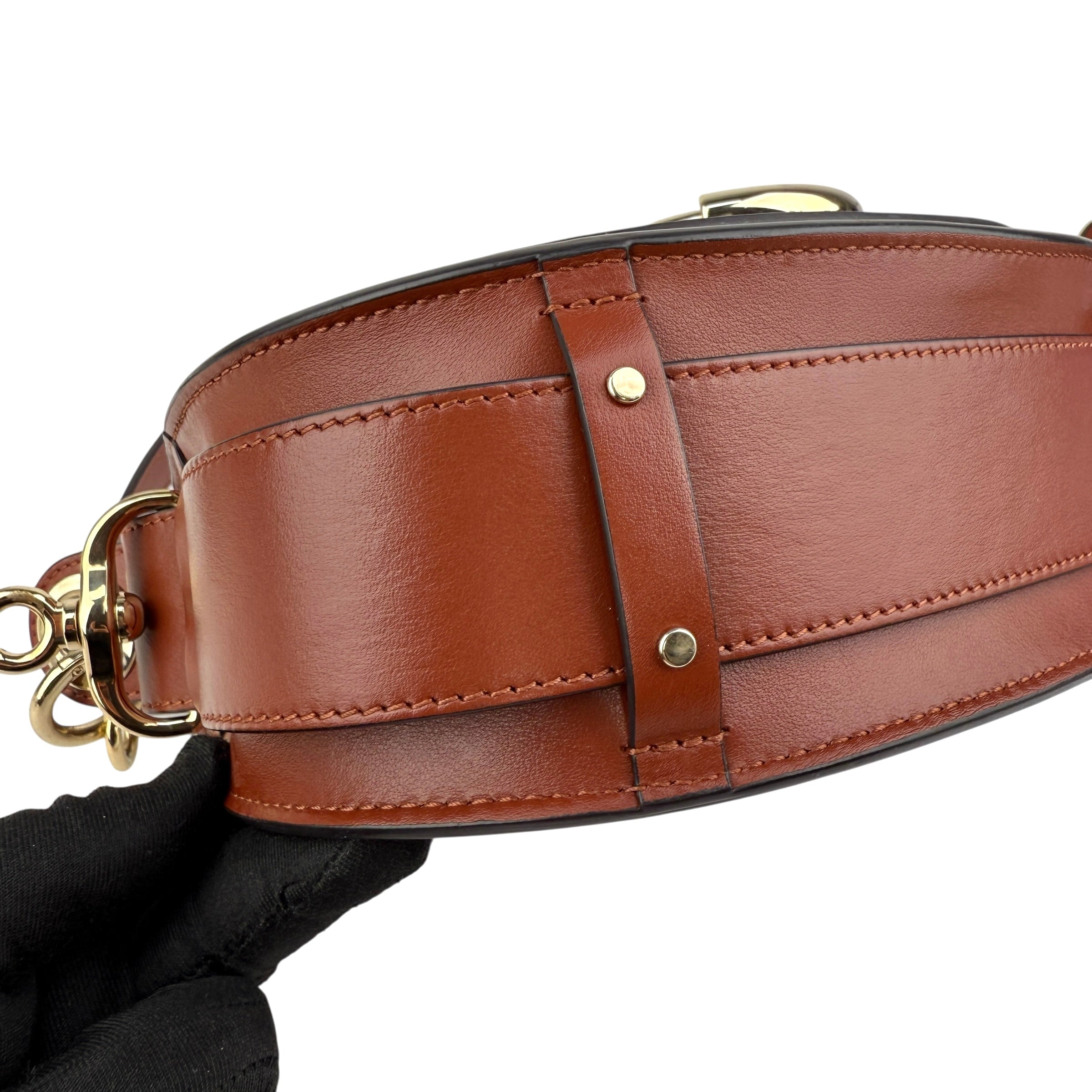 Pre-owned Chloé Tess Bag In Smooth And Suede Leather In Brown bag