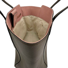 Gucci Grey Pebbled Calfskin Leather Swing Tote Bag