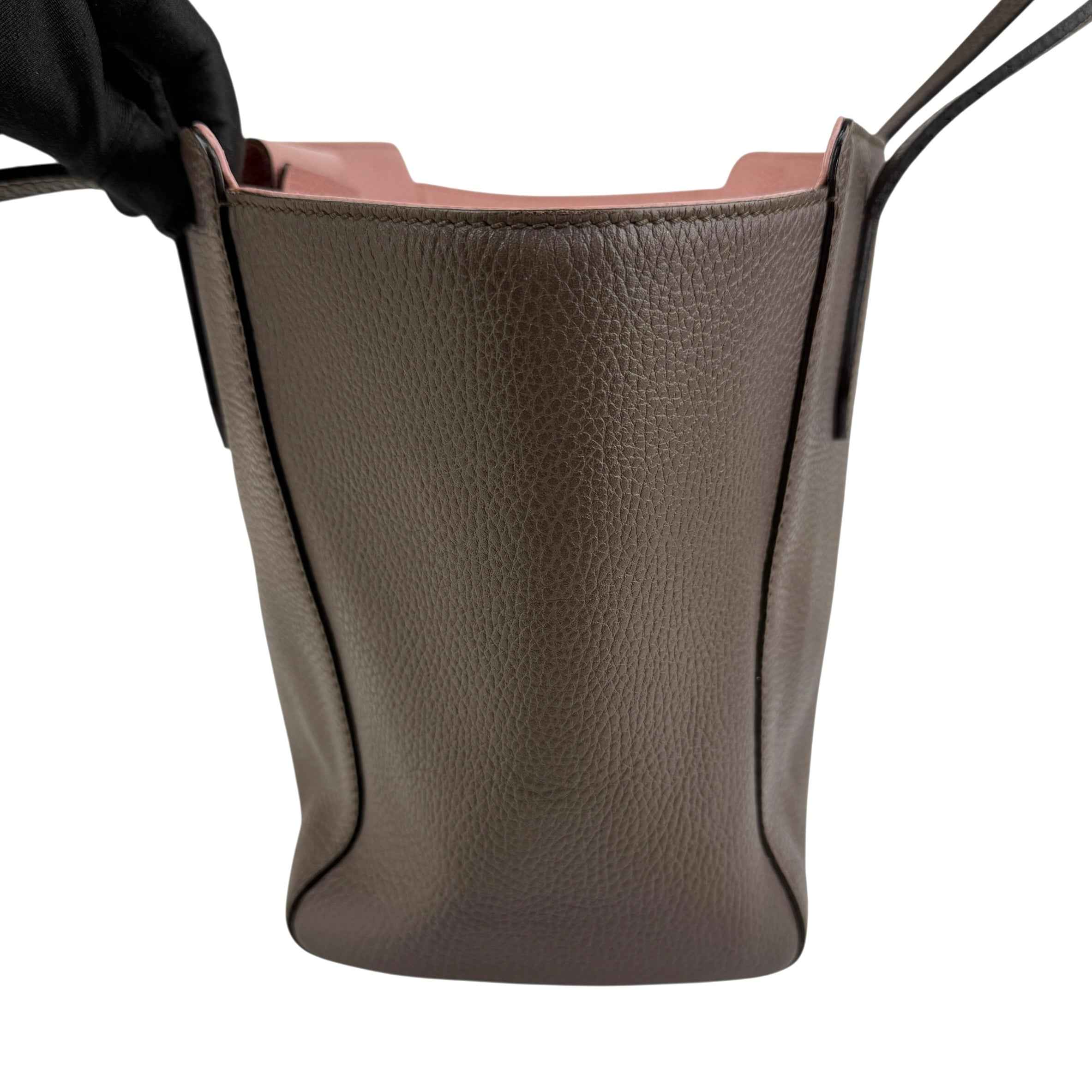 Gucci Grey Pebbled Calfskin Leather Swing Tote Bag