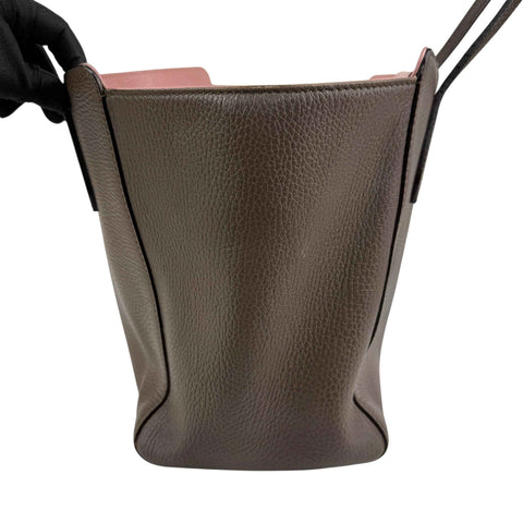 Gucci Grey Pebbled Calfskin Leather Swing Tote Bag