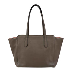 Gucci Grey Pebbled Calfskin Leather Swing Tote Bag