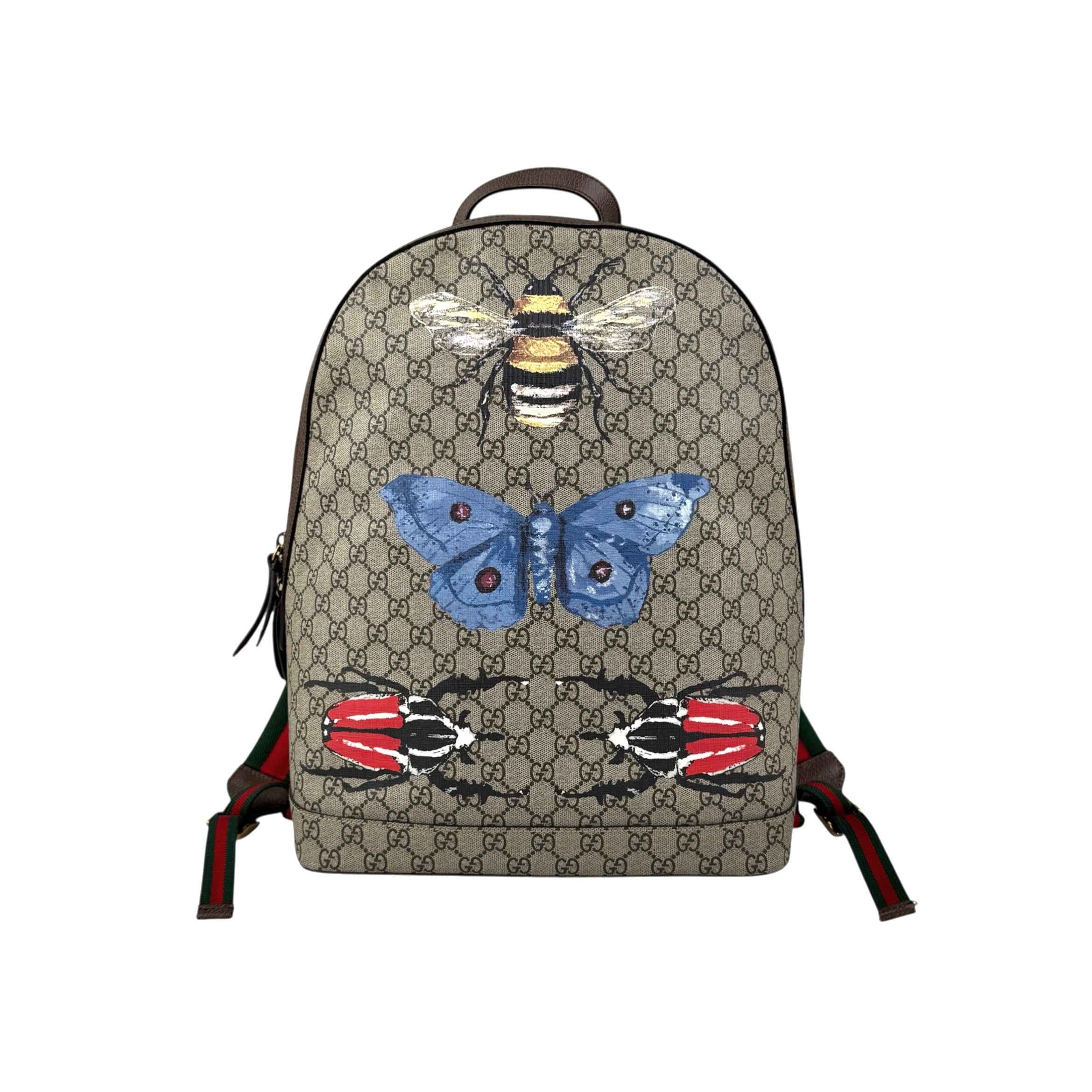 Gucci GG Supreme Monogram Web Insect Dome Backpack