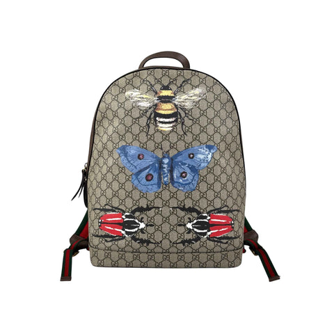 Gucci GG Supreme Monogram Web Insect Dome Backpack