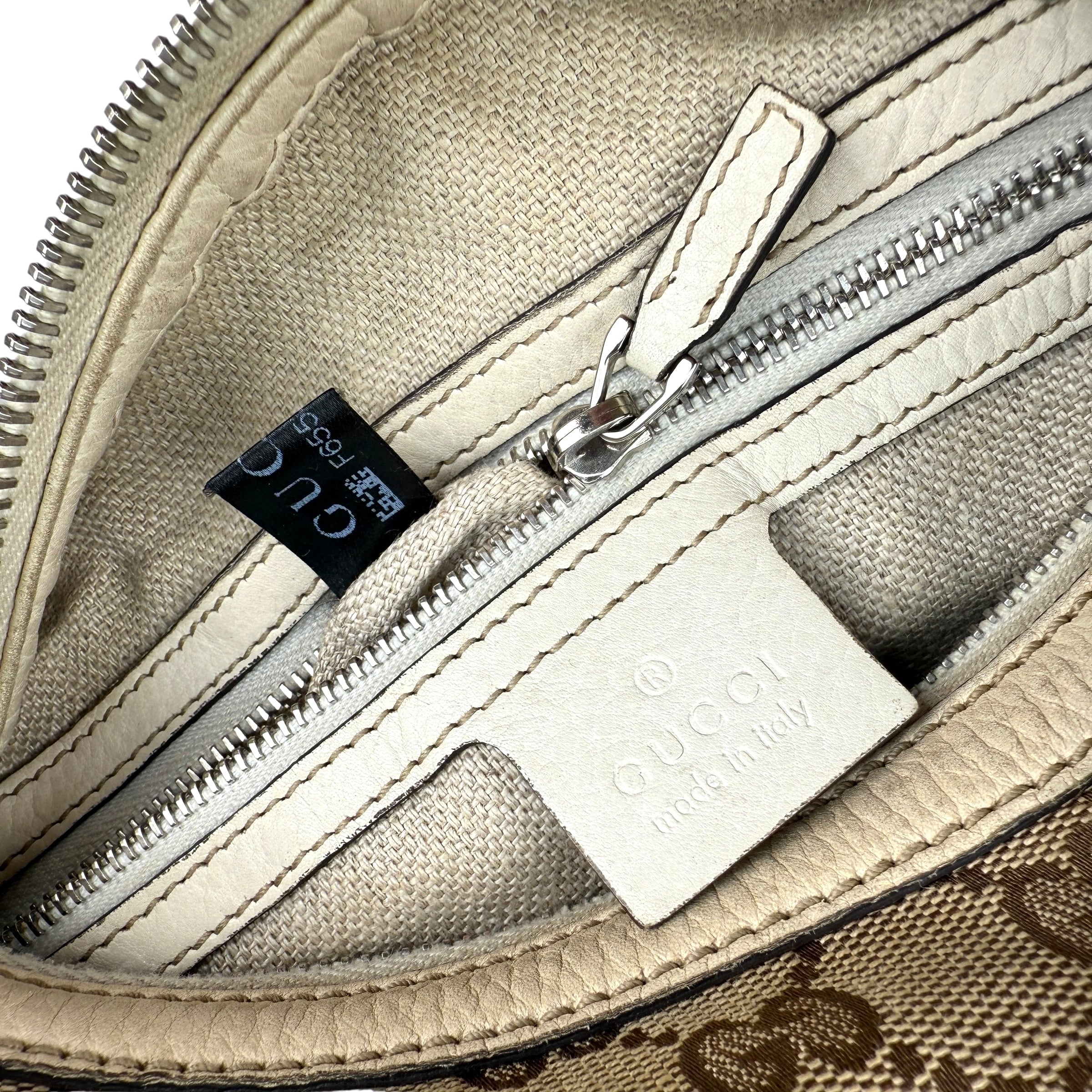 Pre-owned Gucci Beige GG Canvas Medium Horsebit Hobo bag