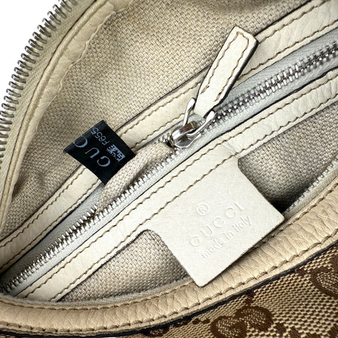 Pre-owned Gucci Beige GG Canvas Medium Horsebit Hobo bag
