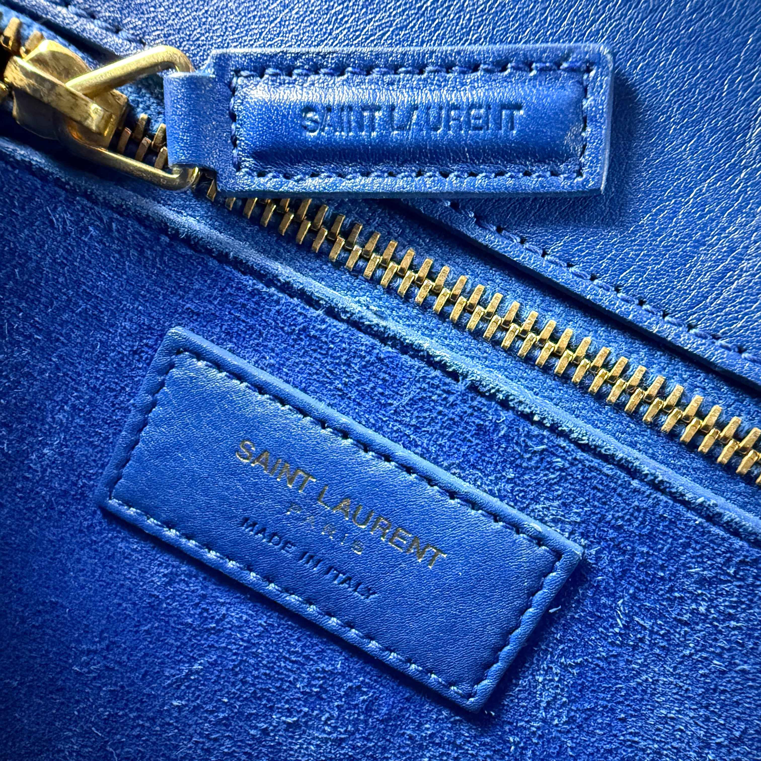 Large Saint Laurent Sac De Jour Tote Sapphire