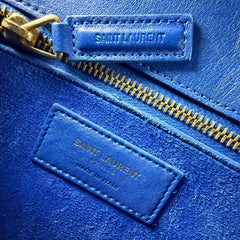 Large Saint Laurent Sac De Jour Tote Sapphire