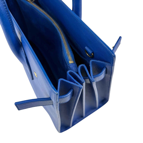 Large Saint Laurent Sac De Jour Tote Sapphire
