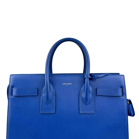 Large Saint Laurent Sac De Jour Tote Sapphire