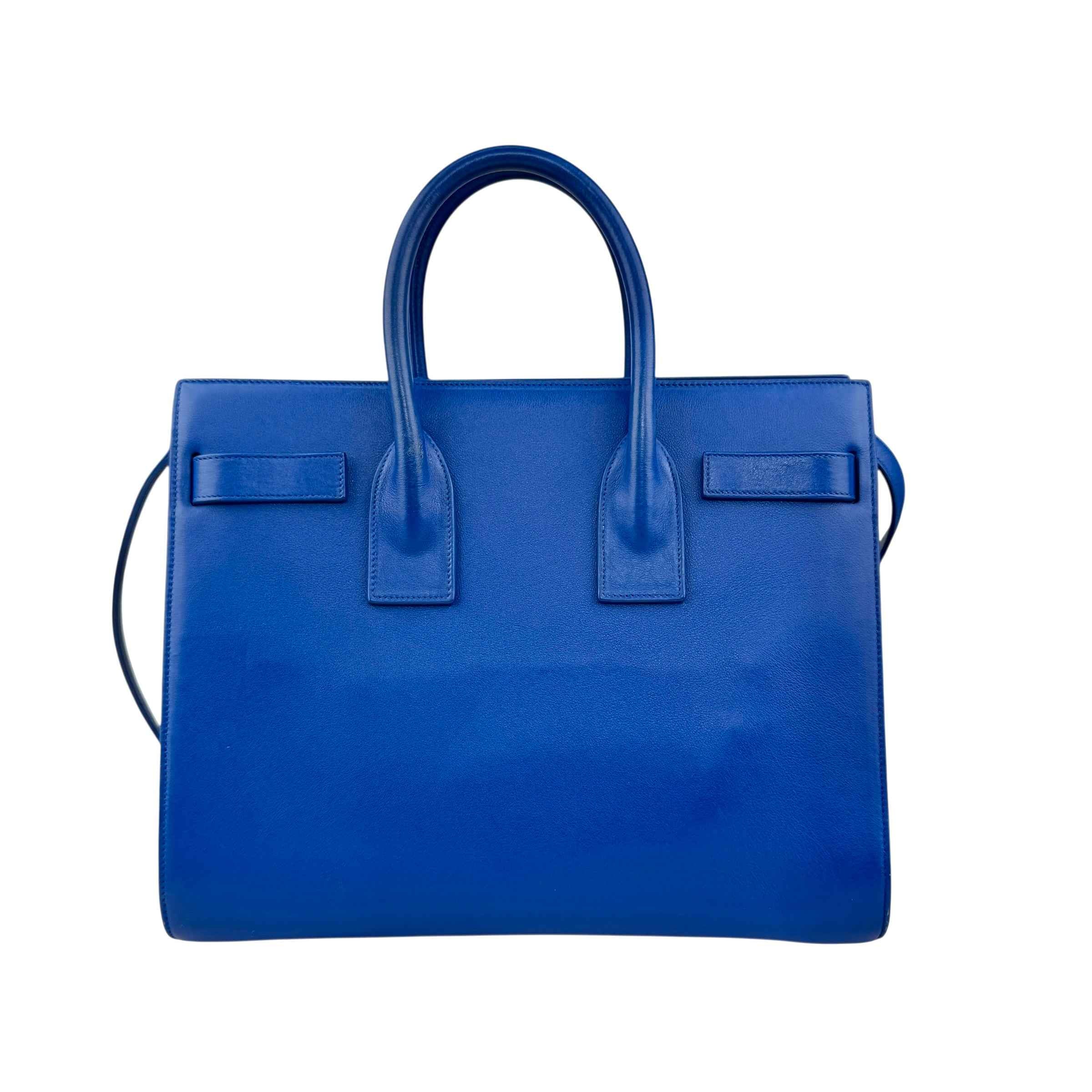 Large Saint Laurent Sac De Jour Tote Sapphire