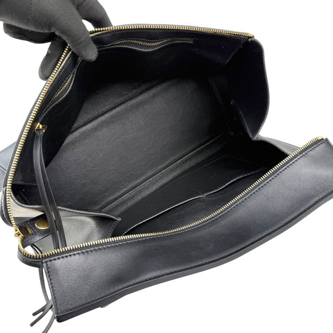 Pre-owned Celine Black Smooth Leather Edge Shoulder Bag shoulder bag