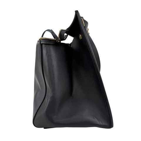 Pre-owned Celine Black Smooth Leather Edge Shoulder Bag shoulder bag