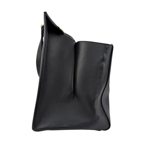 Pre-owned Celine Black Smooth Leather Edge Shoulder Bag shoulder bag