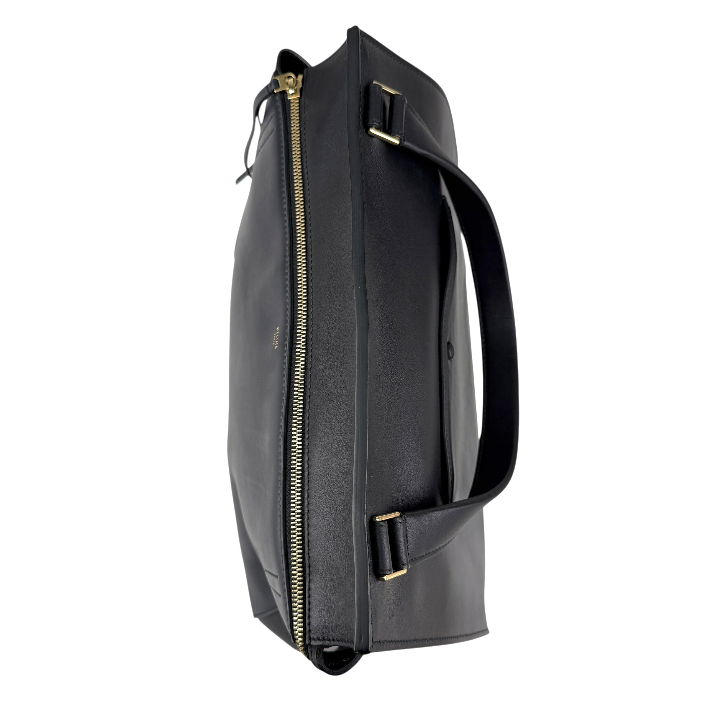 Pre-owned Celine Black Smooth Leather Edge Shoulder Bag shoulder bag