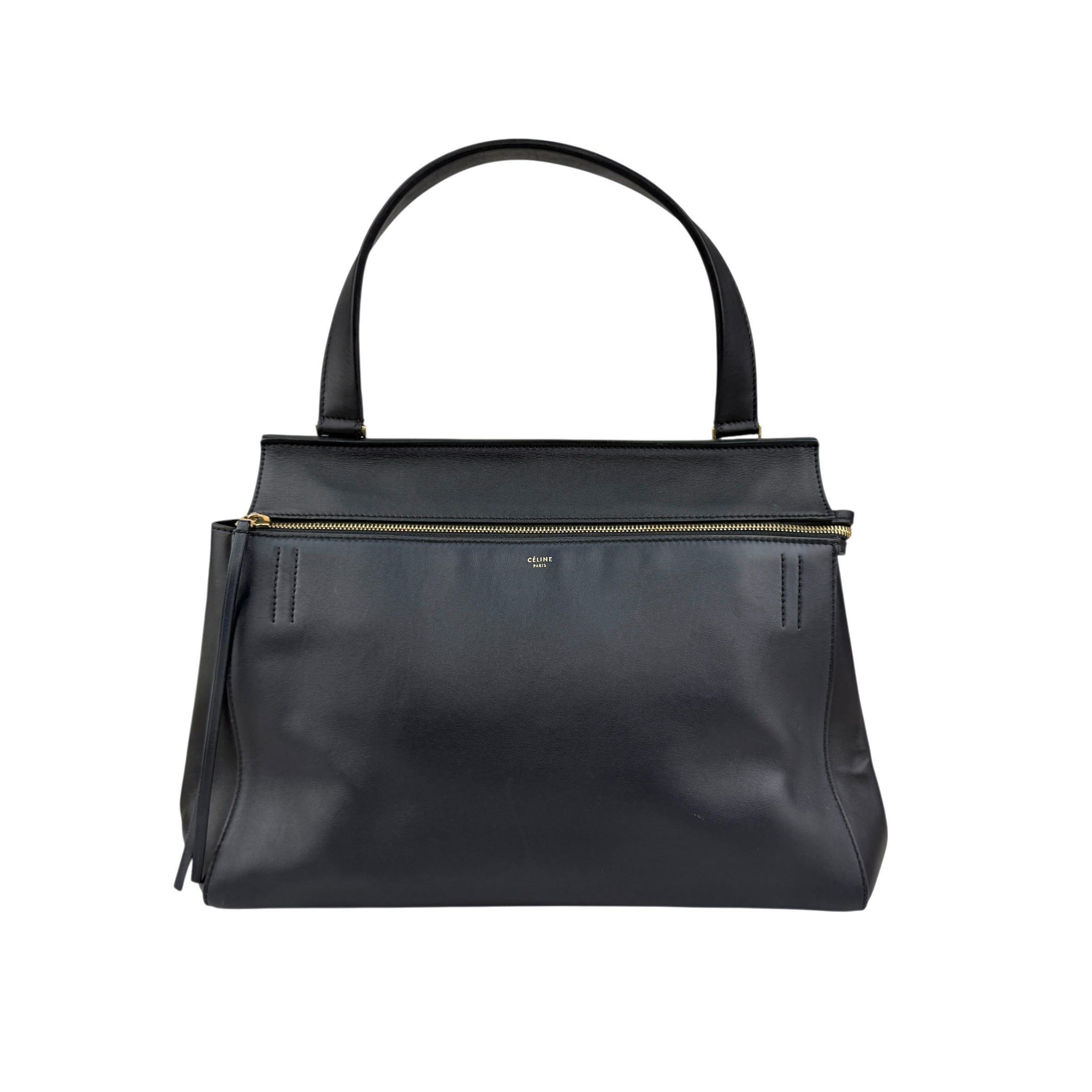 Pre-owned Celine Black Smooth Leather Edge Shoulder Bag shoulder bag main image