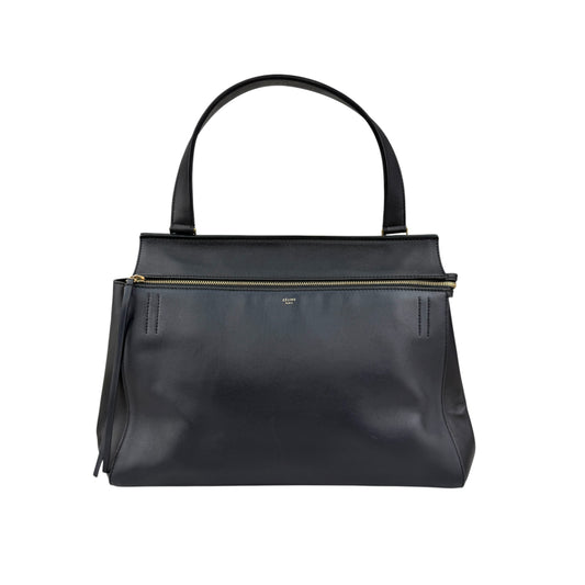 Pre-owned Celine Black Smooth Leather Edge Shoulder Bag shoulder bag main image