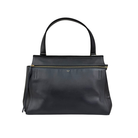 Pre-owned Celine Black Smooth Leather Edge Shoulder Bag shoulder bag main image