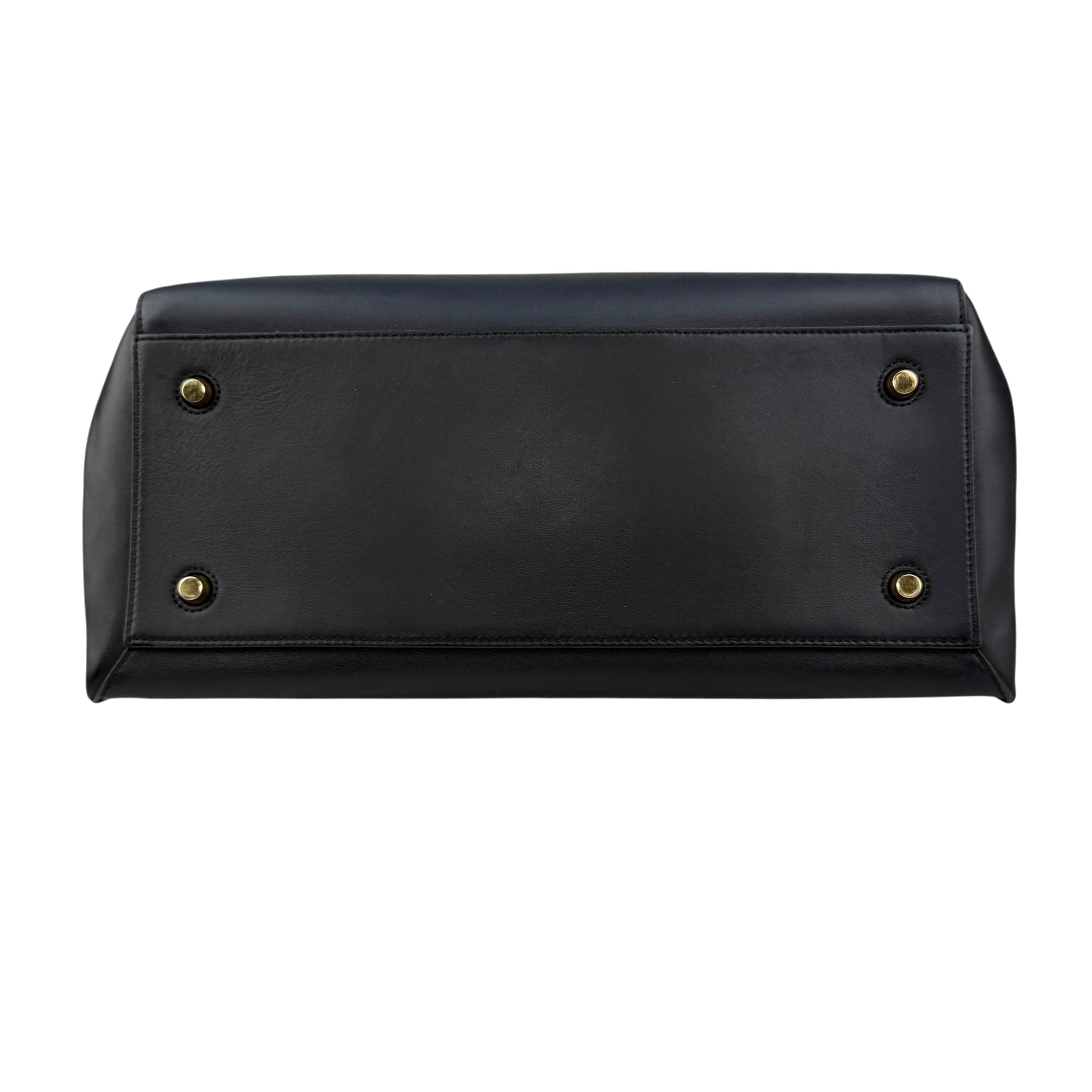 Pre-owned Celine Black Smooth Leather Edge Shoulder Bag shoulder bag