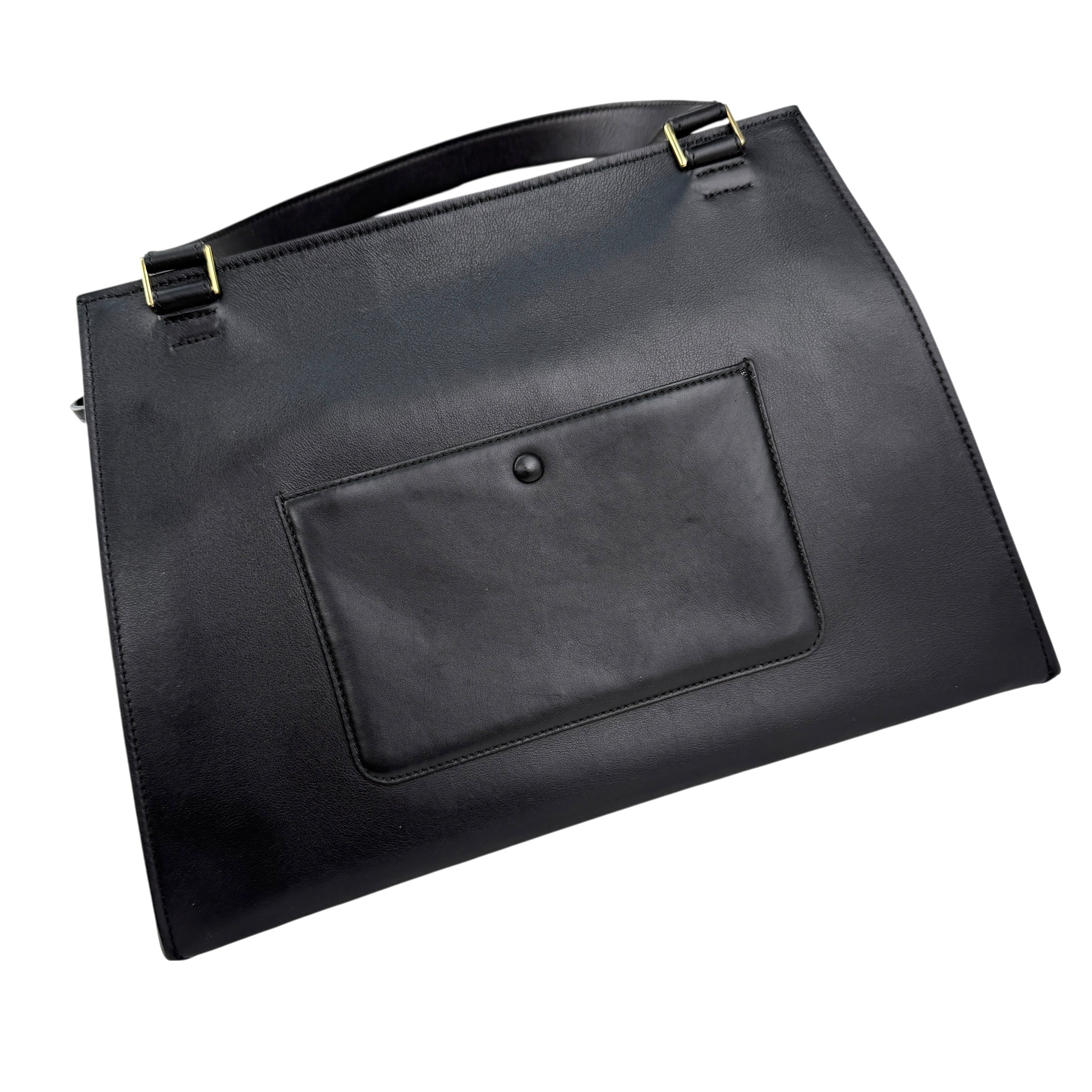 Pre-owned Celine Black Smooth Leather Edge Shoulder Bag shoulder bag