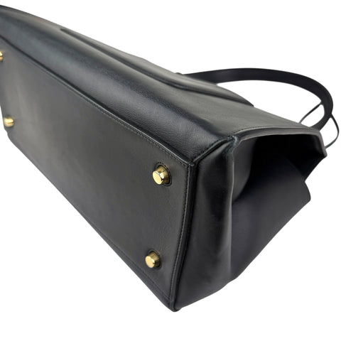 Pre-owned Celine Black Smooth Leather Edge Shoulder Bag shoulder bag
